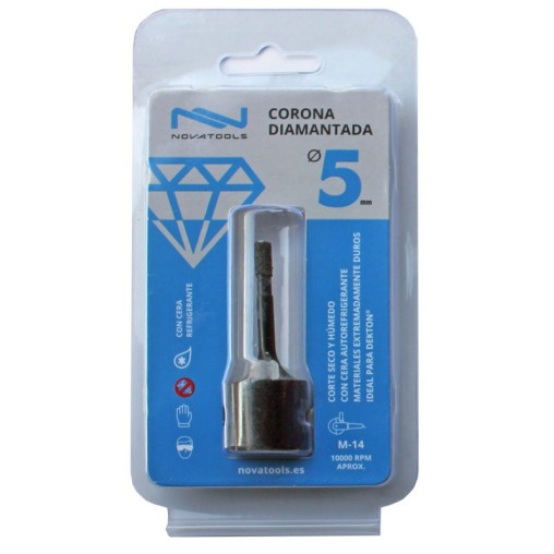 Corona diamantada M-14 5 mm para cerámica y gres