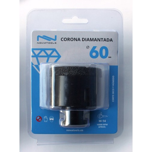 Corona diamantada M14 60 mm
