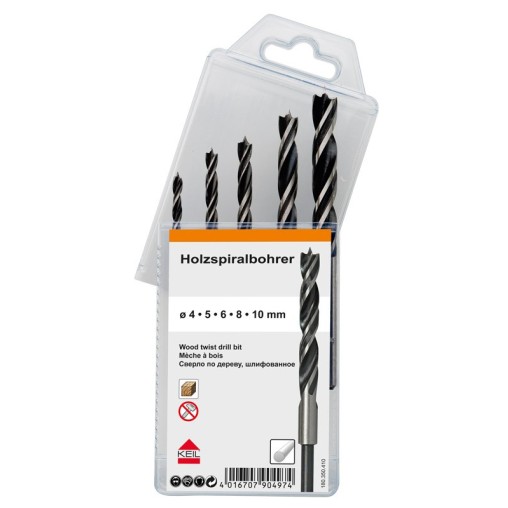 MultiPack brocas para madera 5 uds 4-10 mm 180 mm