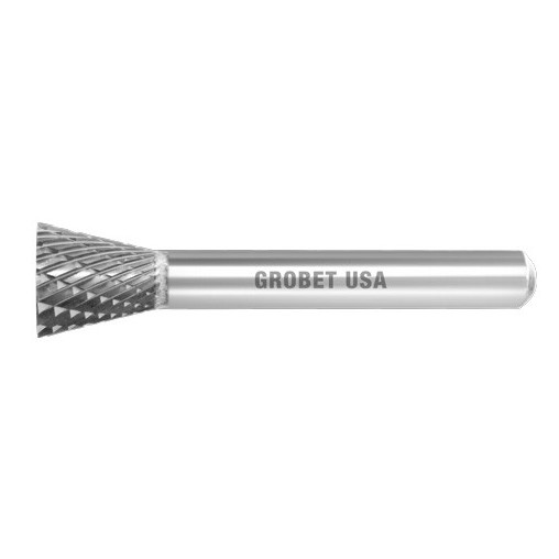Fresa rotativa metal duro cono invertido acero 3 mm