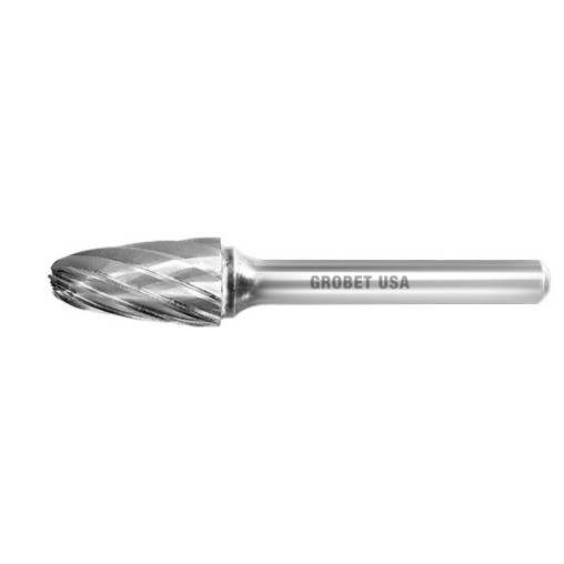 Fresa rotativa metal duro árbol con radio aluminio 12,7 mm