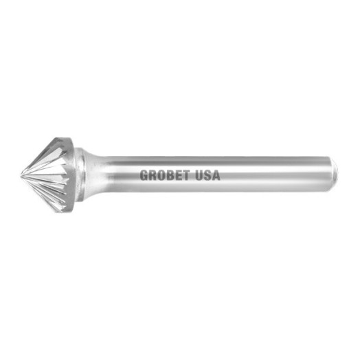 Fresa rotativa metal duro cónica 90º acero 6 mm