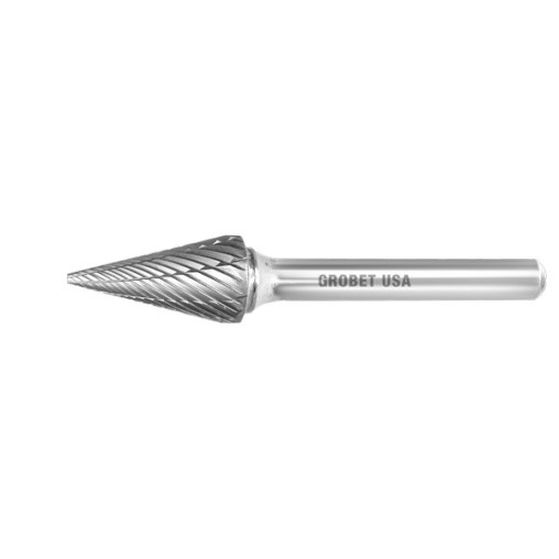 Fresa rotativa metal duro cónica para acero 6 mm