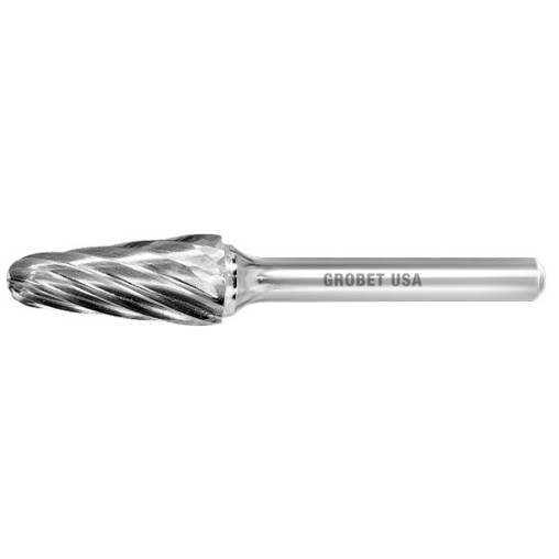 Fresa rotativa metal duro cónica radio 14º aluminio 9,5 mm
