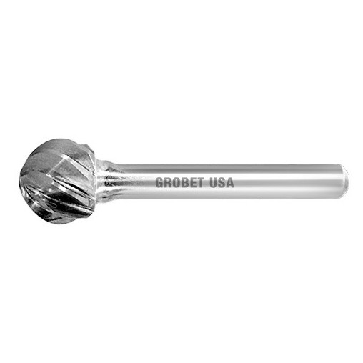 Fresa rotativa metal duro esférica para aluminio 9,5 mm