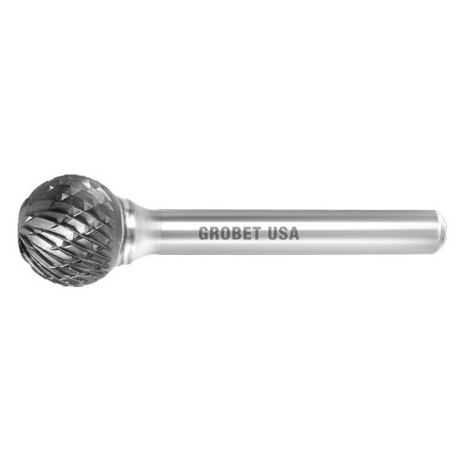 Fresa rotativa metal duro esférica acero 3 mm