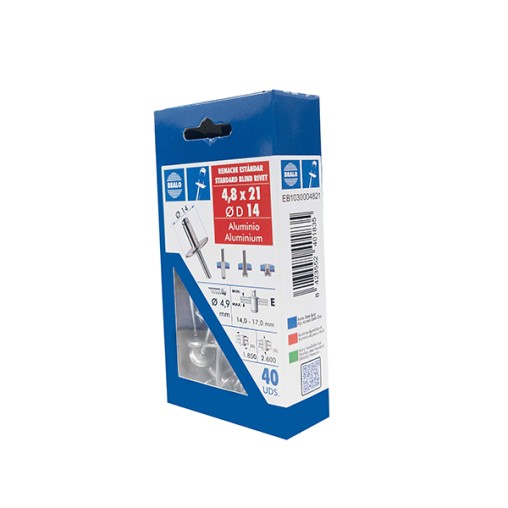 REMACHE A/ ANCHA C/40 U. - 4,8X21 MM