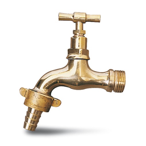 GRIFO JARDIN LATON PULIDO RACORD MANGUERA - 1/2''