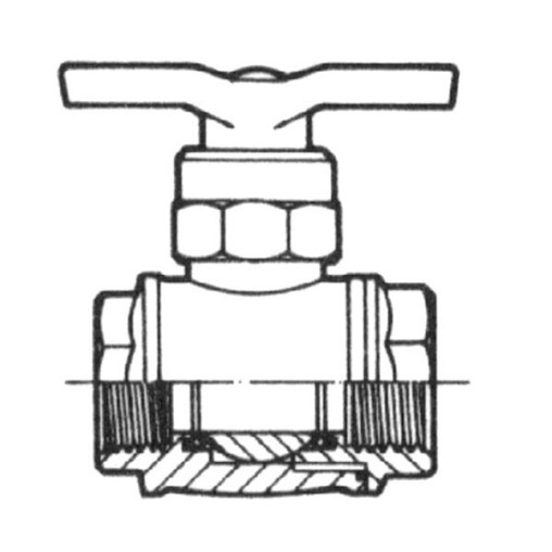 VALVULA ESFERA PP HH GAS - 1/2''