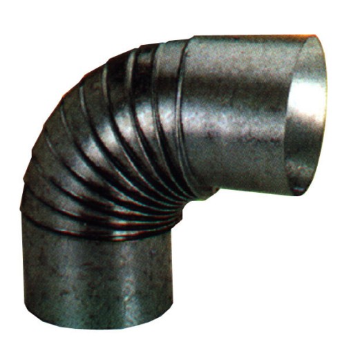 (4 u.)  CODO ESTUFA GALVANIZADO 90 - 90 MM