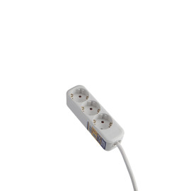 BASE MÚLTIPLE 3 ENCHUFES CON CABLE 3X1,5 1,4 METROS ALYCO