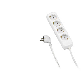 BASE MÚLTIPLE 6 ENCHUFES CON CABLE 3X1,5 1,4 METROS ALYCO