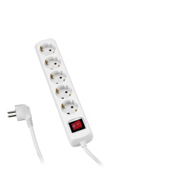 BASE MÚLTIPLE CON INTERRUPTOR 6 ENCHUFES CON CABLE 3X1,5 1,4 METROS ALYCO