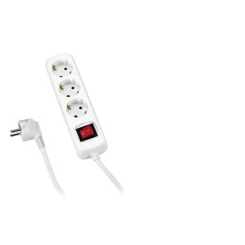 BASE MÚLTIPLE CON INTERRUPTOR 3 ENCHUFES CON CABLE 3X1,5 3 METROS ALYCO