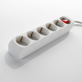 BASE MÚLTIPLE CON INTERRUPTOR 3 ENCHUFES CON CABLE 3X1,5 3 METROS ALYCO