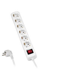 BASE MÚLTIPLE CON INTERRUPTOR 4 ENCHUFES CON CABLE 3X1,5 3 METROS ALYCO