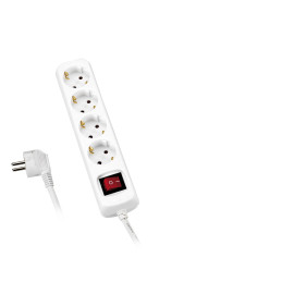 BASE MÚLTIPLE CON INTERRUPTOR 6 ENCHUFES CON CABLE 3X1,5 3 METROS ALYCO