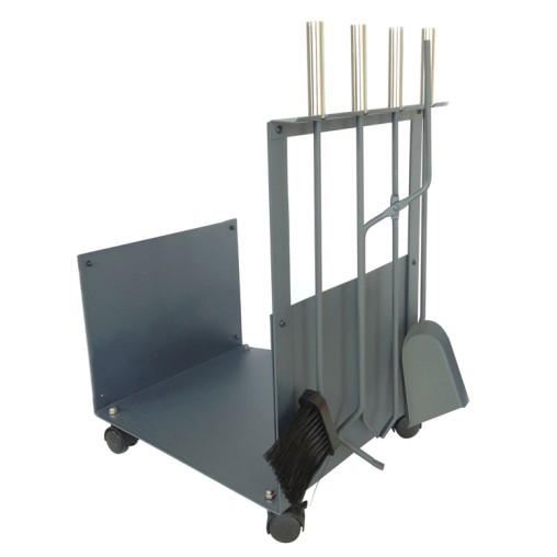 JUEGO CHIMENEA 5 PZS C/LEÑERO - 65,5 CM