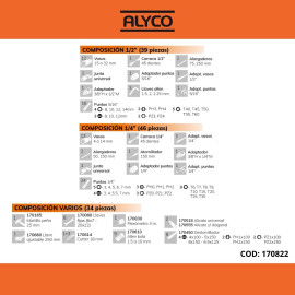 MALETA ALUMINIO ALYCO ORANGE CON 120 HERRAMIENTAS - 170822