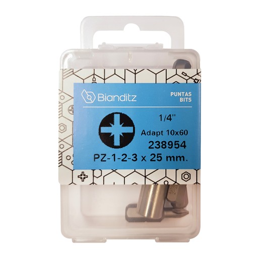 PUNTAS PZ 1-2-3X25 MM EX +ADAP - 1/4''