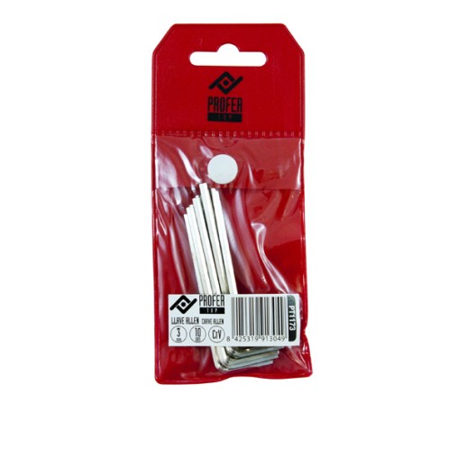 (10 u.)  LLAVE ALLEN HEXAG NIQUELADA - 3 MM