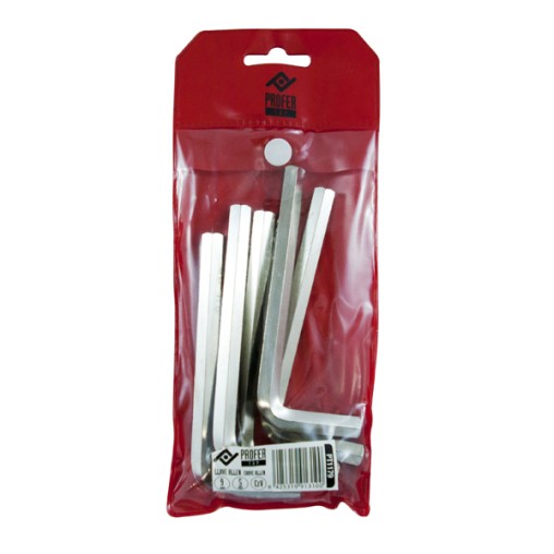 (5 u.)  LLAVE ALLEN HEXAG NIQUELADA - 9 MM