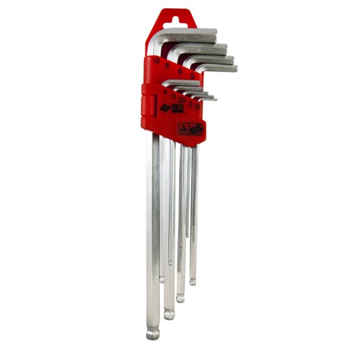 LLAVE ALLEN LARGA P/B CR 9P - 1,5-10 MM