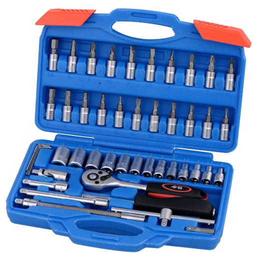 LLAVE VASO JGO 46 PZ+CARRACA - 1/4