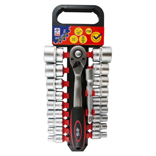 LLAVE VASO JGO 20 PZ +CARRACA - 1/2''