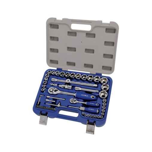 MALETIN VASOS Y PUNTAS 56 PZ - 1/4-1/2''