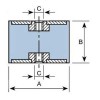 (12 u.) SOPORTE CIL HEMBRA M-8