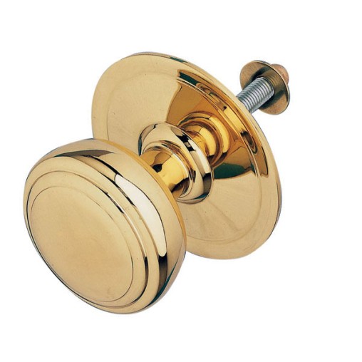 POMO PUERTA ENTRADA LATON PUL. - 70 MM