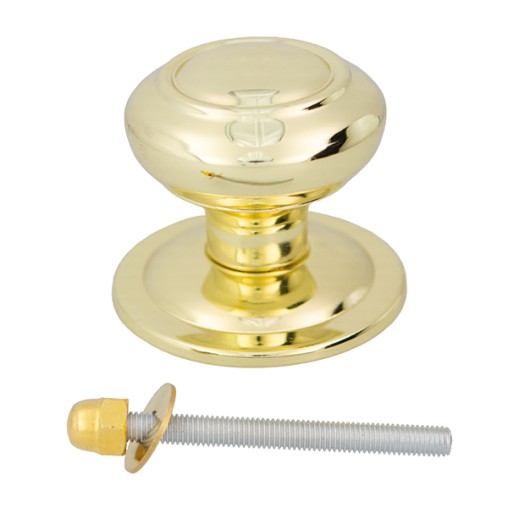 (2 u.)  POMO PUERTA ENTRADA LATON - 70 MM