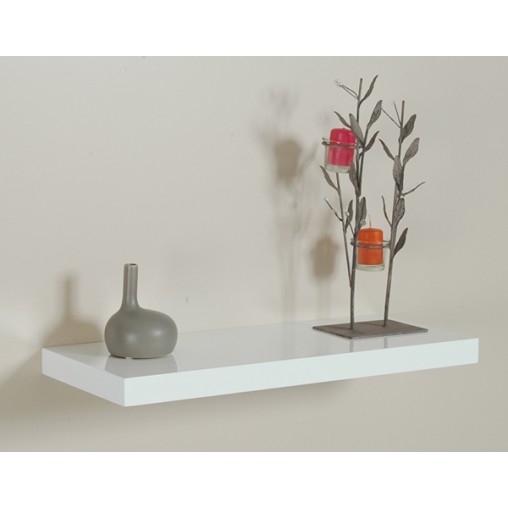 BALDA PARED BLANCA C/FIJACION OCULTA - 60X25 CM