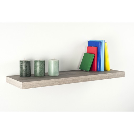 BALDA PARED ROBLE GR C/FIJACION OCULTA - 80X25 CM