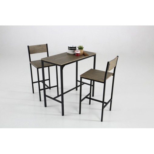 MESA+2 TABURETES ALTOS COIMBRA - 87X45X89CM