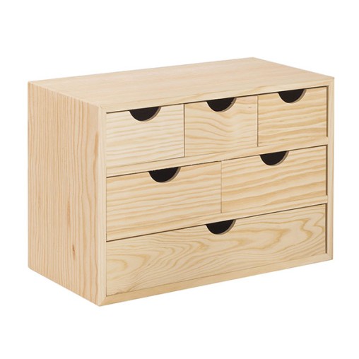 CAJONERA 3X2X1 PINO S/BARN - 40X20X28CM