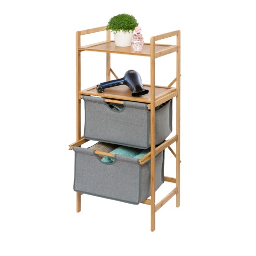 ESTANTERIA 2CAJON BAMBU BAHARI - 44X96X34CM