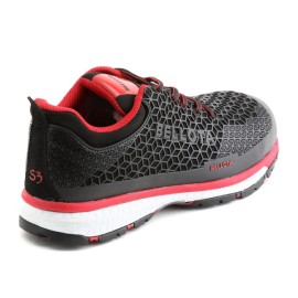 ZAPATO DEPORTIVO S3 NEGRO-ROJO - 39