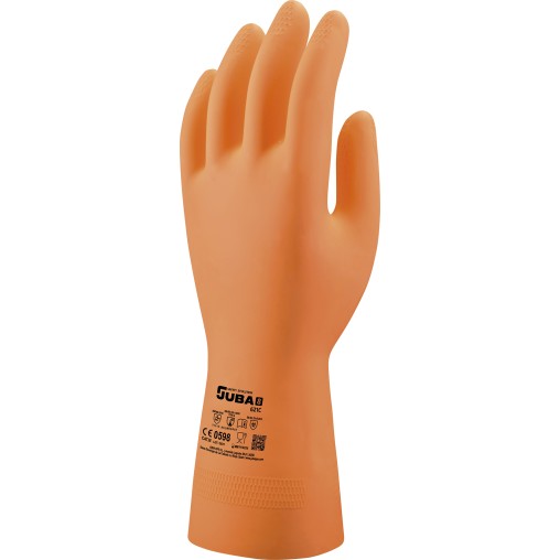 GUANTE LATEX INDUSTRIAL NARANJA - T.8