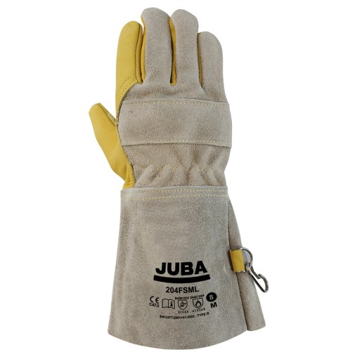 GUANTE CUERO MANGUITO FORESTAL - T.9