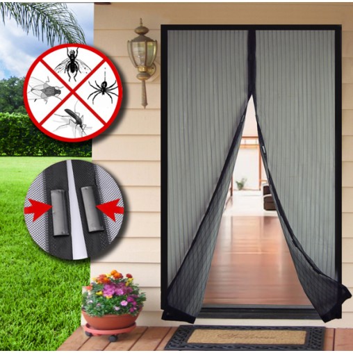 MOSQUITERA CON VELCRO/IMAN NEG - 100X210CM