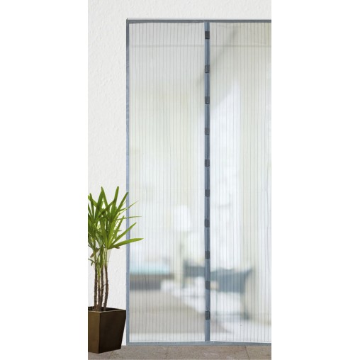 MOSQUITERA CON VELCRO/IMAN GRIS - 120X230 CM