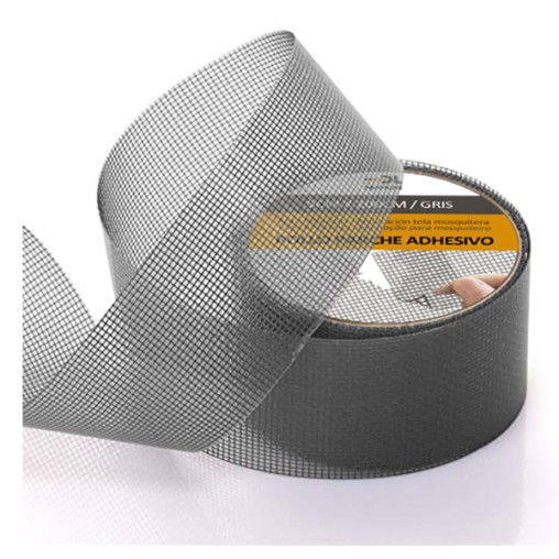 PARCHE MOSQUITERA GRIS 5 CM ROLLO - 2 M
