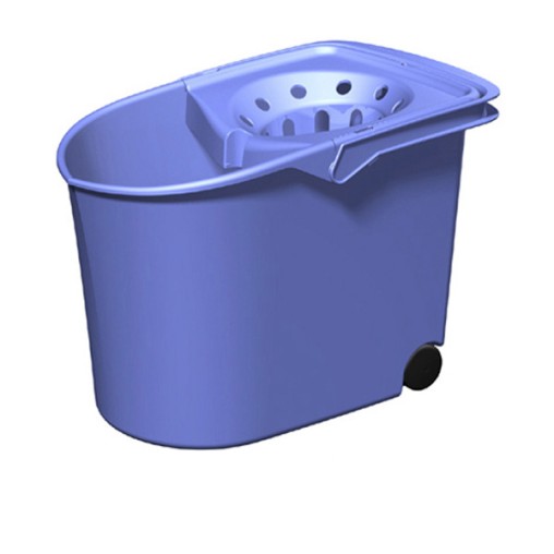 CUBO ESCURRIDOR C/RUEDAS AZUL - 12 L