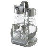 VINAGRERA Y ACEITERA INOX C/SOPORTE