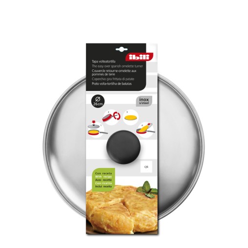 TAPA VIRATORTILLA INOX - 30 CM
