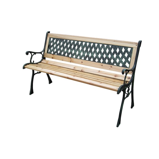 BANCO MADERA / HIERRO FORJADO - 123X53X74