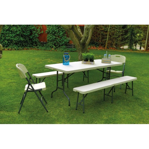 MESA PLEGABLE POLIETILENO - 182X76X74