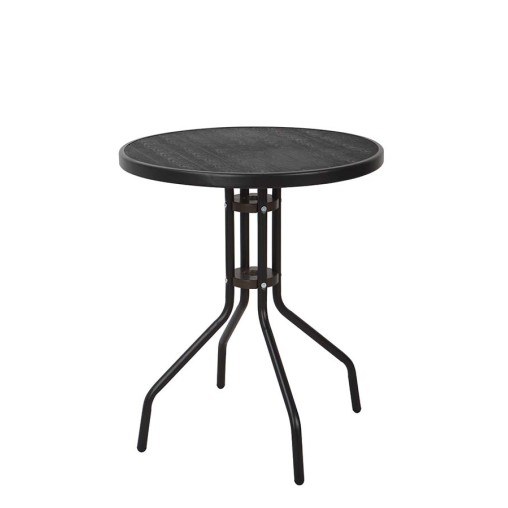 MESA ACERO REDONDA NEGR ZEUS 60X70CM - 60X70 CM